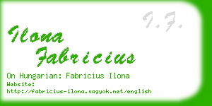 ilona fabricius business card
